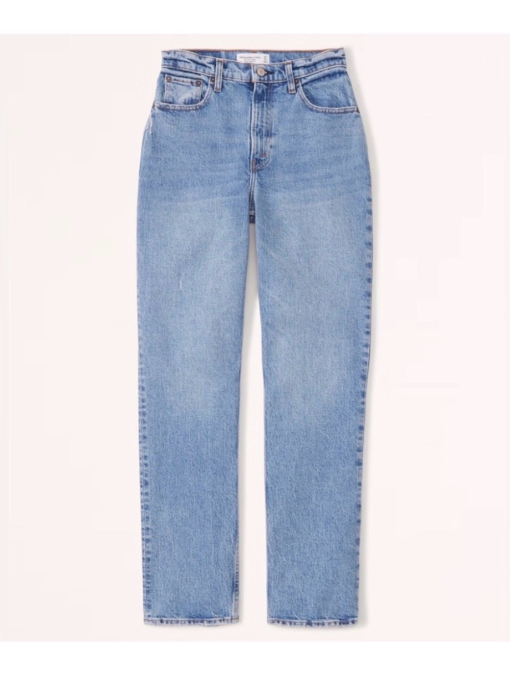 ABERCROMBIE & FITCH Jeans 90s Straight Ultra High Rise Curve Love Blue Size 23